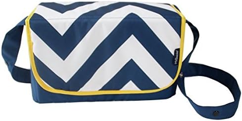 My Babiie Blue Chevron Diaper Bag