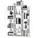 Tribesigns 12-Shelf Bookcase, Modern Tree Bookshelf Book Rack Display Shelf Storage Organizer for CDs, Records, Books, Home Office Deco (White)