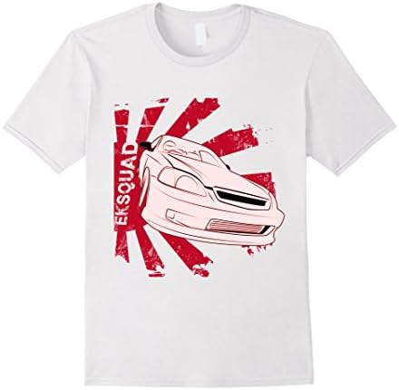 Men's EK JDM EK Squad Japan car t-shirt 3XL White