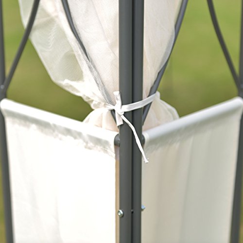 2-Tier 10'x10' Gazebo Canopy Tent Shelter Awning Steel Patio Garden Beige Cover