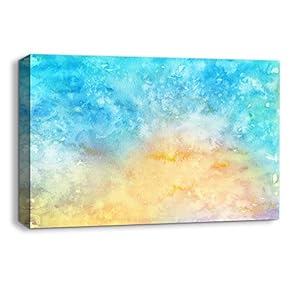 Canvas Wall Art Abstract Ink Feature Painting Artwork for Home Prints Framed - 12x18 inches