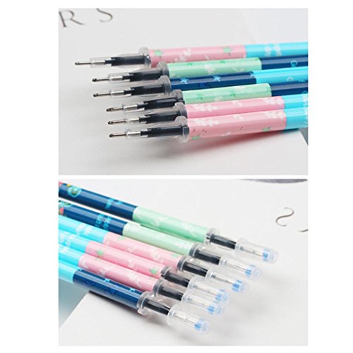 Gbell Portable 0.35mm Black Ink Pen Refills Office School Stationary Writing Supplies for Kids Adults, 20Pcs/Lot (Black)