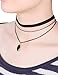 Outus 9 Pieces Black Lace Tattoo Choker and Velvet Necklace Choker with Pendant