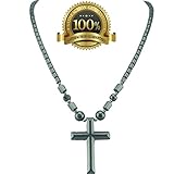 Dr. Kao® Magnetic Therapy Necklace Magnetic Necklace With Cross Pendant For Man Pain Relief For Father For Boyfriend For Him for Arthritis Pain Relief Magnets for Anxiety Relief for Carpel Tunnel