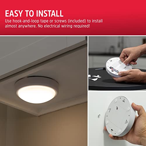 Energizer Tap Light, Battery Operated, Soft White, Push On/Off Wireless, Portable and Convenient