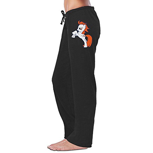 MayDay Women's Denver Bronco My Little Pony Sweatpants Black