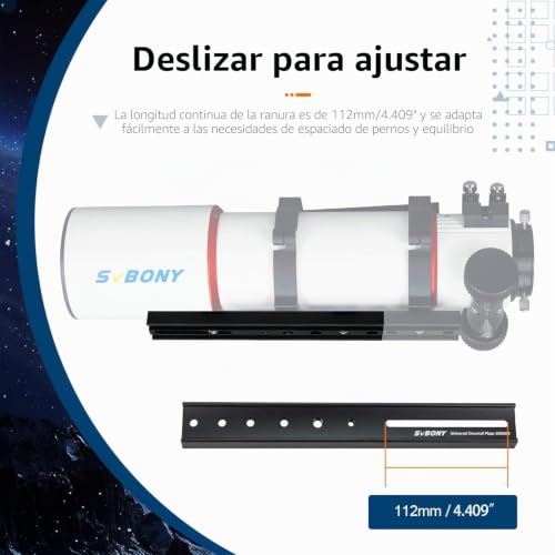 Svbony SV219 Universal Dovetail, 300mm Dovetail Mount Lacquer Metal Rails Telescope Accessories Compatible with Vixen Style Saddle