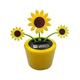 CHSHU Solar Powered Dancing Flowers Toy Animal Solar Powered Dancing Dolls Swinging Animated Bobble Dancer Car Decor Desktop Figurines Car Dashboard Office Desk Home Decor Solar Toy (M)