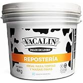 Vacalin Dulce de Leche Reposteria, Confectioner's Thicker Milk Confiture for Bakeries, Cakes and Pastry, 4 kg / 8.8 lb plastic bin