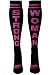 The Sox Box Strong Woman Socks! - Black/Neon Pink