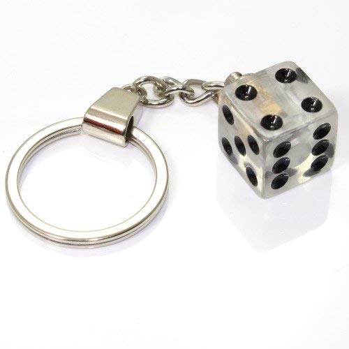 Smallautoparts Clear Dice Keychain Amazon.in Clothing & Accessories