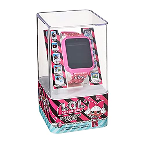 Accutime LOL Surprise Touchscreen Exclusive Pink Smartwatch for Kids – Engaging Educational Games, Step Counter, Camera, Alarm & More – Fun & Interactive Timepiece (LOL4264AZ)