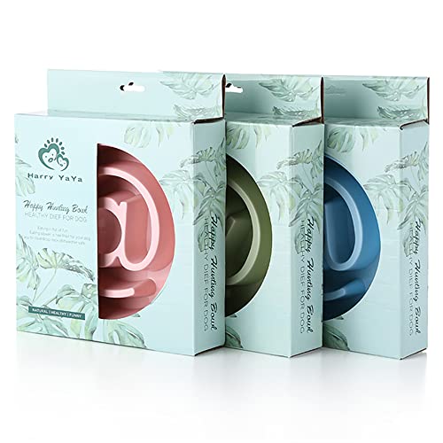 Slow Feeder Dog Bowls Stop Food Bloat Healthy Eating Non Slip Pet Bowl to Reduce Choking and Overeating, Stop Feeding Bowl for Small Medium Size Dogs