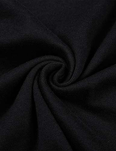 JOYMOM Breastfeeding Tops for Women,Mama Cowl Neck Pregnancy Maternity Nursing Clothes Gravida Elegant Hemline Snug Long Postpartum Blouse Workout Sweater Black S - Thumbnail 3
