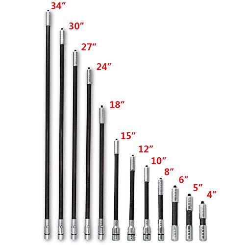 ZSHJG Archery Balance Bar Stabilizer Extension Pole Rod 4 inch-34 inch Bow Stabilizer Rod Weight Main Rod Sided Rod System Carbon Fiber Stabilizer Shock Absorber for Recurve Compound Bow Accessory