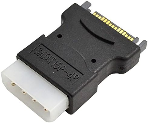 Ably 4 Pin Molex PC IDE Male to 15 pin SATA Male Power Adapter