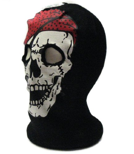 Red Bandana Pirate Ski Mask Gothic Beanie Hat
