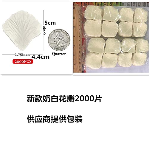 DomeStar Artificial Flower Petals 2000PCS Fake Rose Petals Fabric Petals Silk Rose Petals for Romantic Night Wedding Valentines