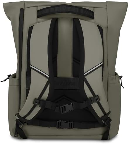 Mochila de Trabajo Invict-Act Fold, Gris, monocompartimento con Bolsillo PC 15,6", Bolsillo para Botella y Fondo Reforzado, Mochila espaciosa 32 L para Oficina y Universidad, para Hombre y
