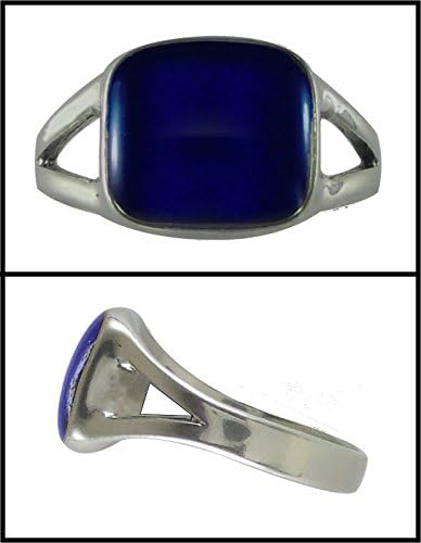 Mood Ring Sterling Silver Rounded Square Splitband Size 5