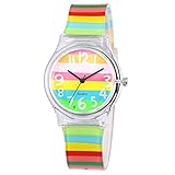 Zeiger New Cool Kids' KW019 Analog Lovely Time Teacher Young Girls Teen Wrist Watch with Multi-color Silicone Band