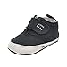 Weixinbuy Baby Boy's Canvas Soft Sole Sneaker High Shoe Black L