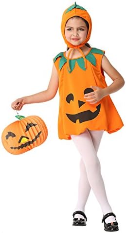 WHOLEWO Pumpkin Halloween Costume Fancy Dress Up (ek195-Small, Pumpkin)