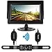 DohonesBest Wireless Backup Camera and 4.3 inch Monitor Kit for Car/RV/SUV/Van IP68 Waterproof 135° Viewing Angle 7 LED IR Night Vision Rear View Camera Reverse Guide Lines