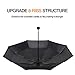 Fidus Upgraded Mini Travel Sun&Rain Windproof Umbrella - Lightweight Folding Compact Portable Parasol Outdoor Umbrellas for Men Women Kids-Black