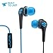 JLab Audio Core Hi-Fi Noise Isolating Earbuds with Mic and Cush Fin Technology, Guaranteed, Guaranteed for Life - Blue/Black