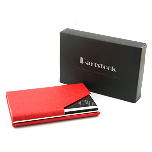 Partstock(tm) business name card holder luxury pu leather & s…