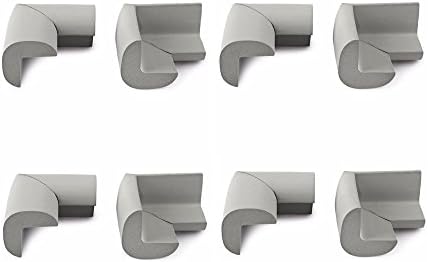 Furniture Edge &amp; Corner Guards - Carly Shop Soft Table Corner Guard Cushion 8 Pre-Taped Bumpers with 3M Tape Sharp Edge Furniture Protectors Childproof Cushion Protection for Baby Safety (Grey)