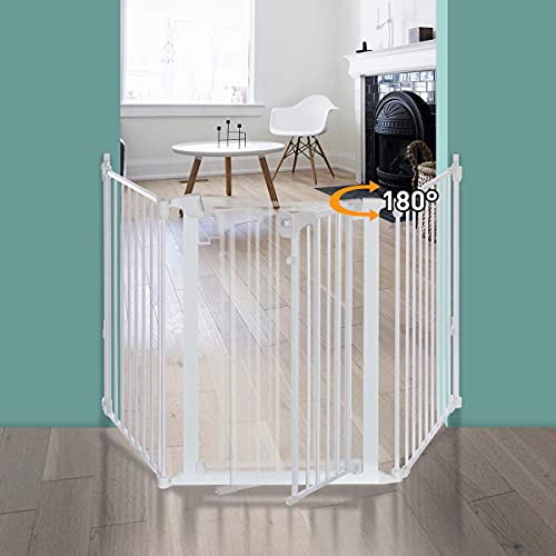80 inch Baby Gate Extra Wide Tall Dog Pet Gate Auto Close Safety Child