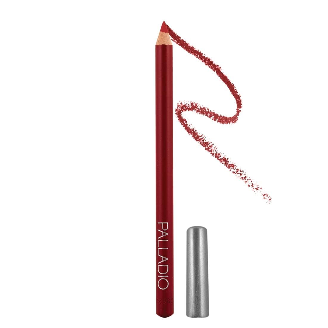 Palladio Lip Liner Pencil, Wooden, Firm yet Smooth, Contour and Line with Ease, Perfectly Outlined Lips, Comfortable, Hydrating, Moisturizing, Rich Pigmented Color, Long Lasting, Rockin Red