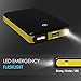 Multifunction Emergency Car Jump Starter, MoKo Portable 8000mAh Power Bank External Battery Charger, 400A Car Jumper Booster for 12V Autos, with LED Flashlight, USB Charging & Smart Clamps, Yellow