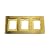 Wiremold 837B Solid Brass 3-Gang Carpet and Tile Combination Cover Flange 13-5/16 Inch x 6-1/16 Inch OmniBox