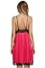 Ekouaer Women's Sexy Nightwear Lace Chemise Nightgown Cotton Sleepwear (S, Rosered)