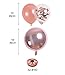 Rose Gold Confetti Balloons, Confetti Round 12inch Latex Balloons and 18inch Foil Mylar Balloon Birthday Baby Bridal Shower Party Decorations