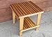 Cedar Side Table with Shelf & Stained Finish, Amish Crafted