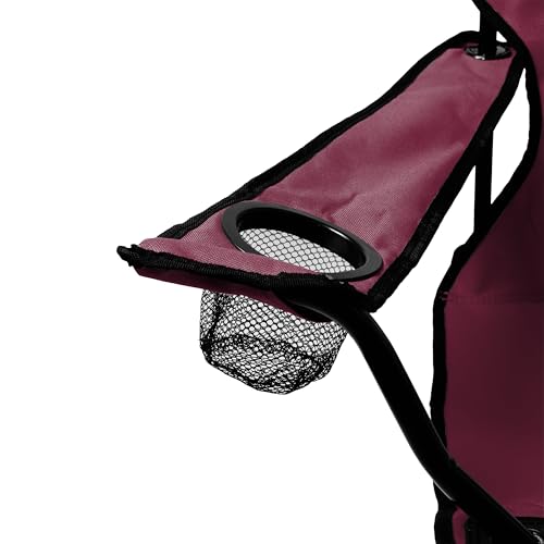 Logo Brands NCAA Arizona State Sun Devils Quad Chair, Unisex Adult Chair with One Cup Holder, Team Color, One Size