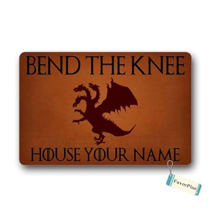 Amazon Com Doormat Customizable Personalized Bend The Knee