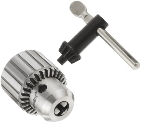 Llambrich CY Plain Bearing Heavy Duty Threaded Mount CK4 Keyed Drill Chuck, 3/8"-24 Mount, 1-1/2" Chuck Diameter, 1/64"-1/4" Capacity
