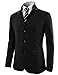 H2H Mens Casual Slim Fit Mandarin Collar Single Breasted Jacket
