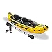 Intex Explorer K2 Yellow 2 Person Inflatable Kayak with Aluminum Oars & Air Pump