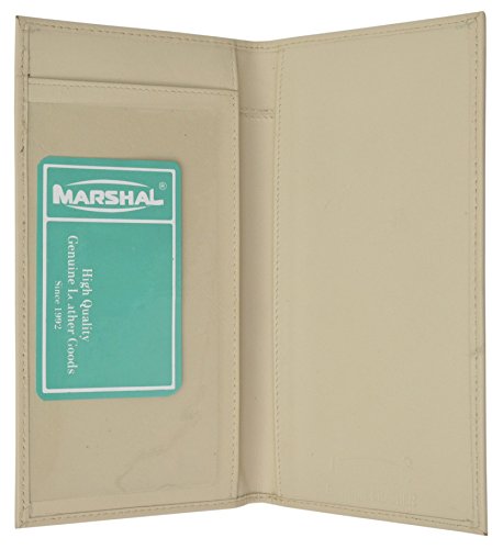 Brand New Hand Crafted Genuine Soft Leather Checkbook Cover simple (Premium Beige)