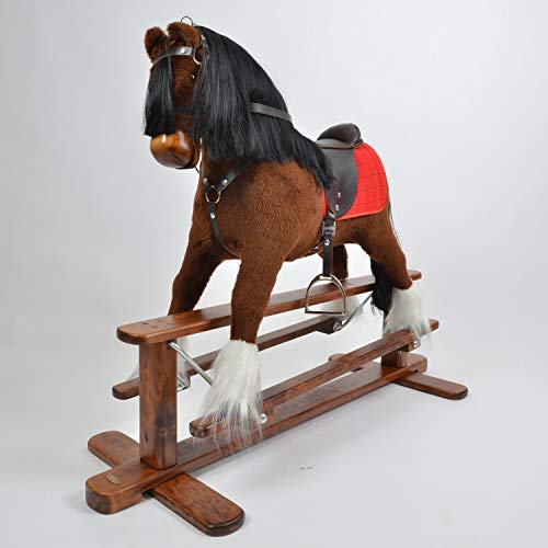 ALANEL Sehr Hochwertiges Großes Schaukelpferd / Schaukeltier Handarbeit New Magnum