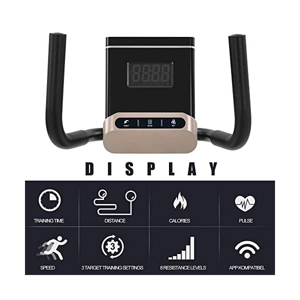 Indoor Recumbent Exercise Bike with Pulse, Stationary Cycling Bike with Bluetooth, 8Level Magnetic Resistance…