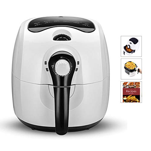 Nattork White Air Fryer Hot Air Fryer 3.7 QT Oil-Free 1400 Watts Electric Air Fryer Cooker with air fryer cookbooks For Fast & Healthier Oil Free Cooking