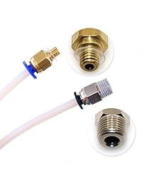Swpeet   Kit de 21 accesorios para impresora 3D, tubo de teflón PTFE de 1,5 metros + 10 piezas de montaje rápido PC4 M6 + 10 piezas PC4 M10 de ajuste neumático recto para conectar para impresora 3D