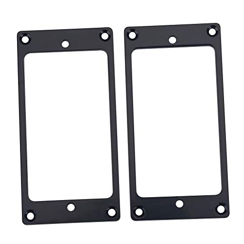2 x Metal Humbucker Pickup Ring Guitar Frame for Electric Guitars (Black)